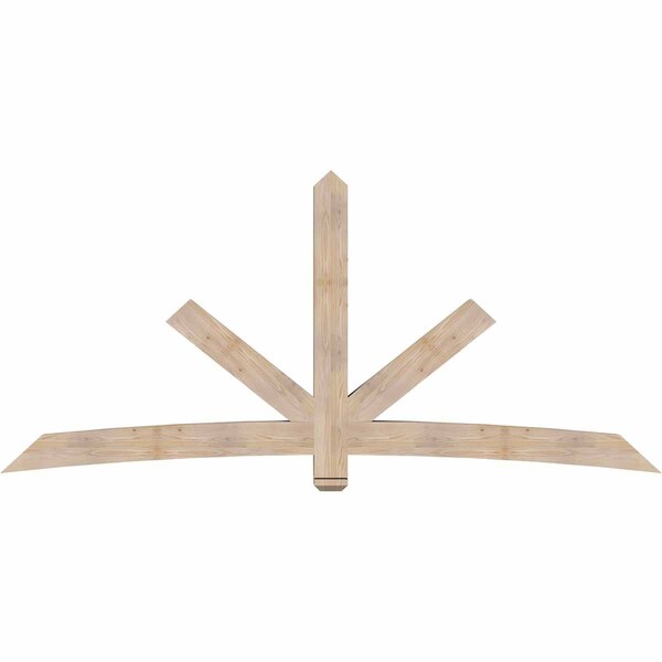 Ekena Millwork Alberta Smooth Timber Gable Bracket, Douglas Fir, 108"W x 49"H x 5 1/2"D x 5 1/2"F, 11/12 Pitch GBW108X49X0606ALB00SDF - main